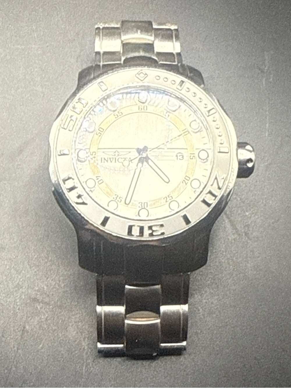 Invicta Pro Diver 0886 (a 52mm silver-tone stainless steel quartz New Battery - Picture 3 of 7